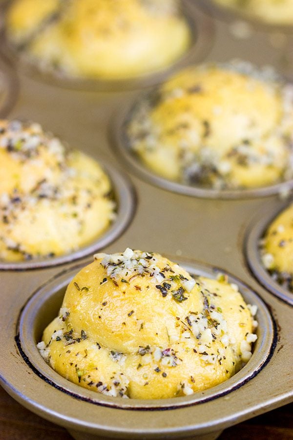 These Muffin Tin Garlic Knots are easy and delicious...and they're the perfect game-time appetizer!