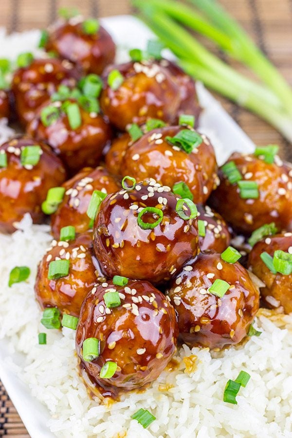 These Teriyaki Glazed Meatballs are quick and easy...perfect for dinner on a busy weeknight!