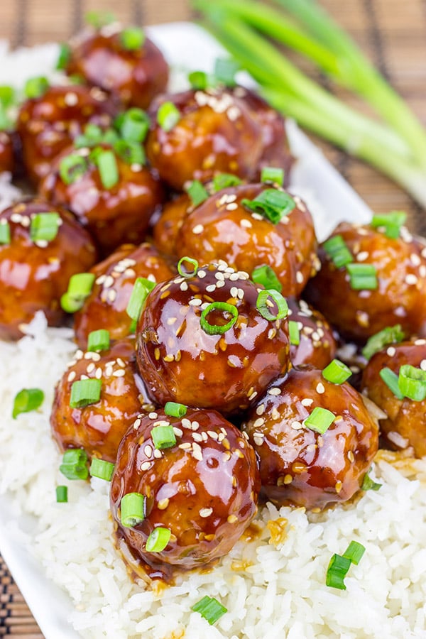 These Teriyaki Glazed Meatballs are quick and easy...perfect for dinner on a busy weeknight!
