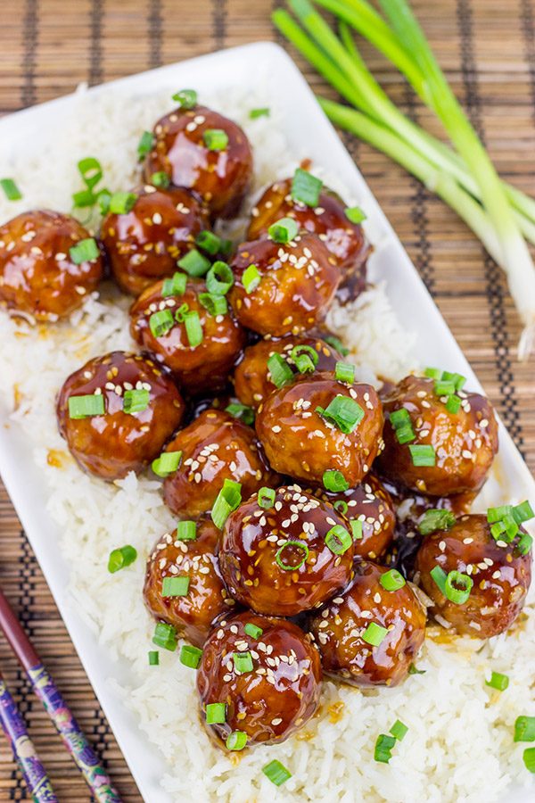 These Teriyaki Glazed Meatballs are quick and easy...perfect for dinner on a busy weeknight!