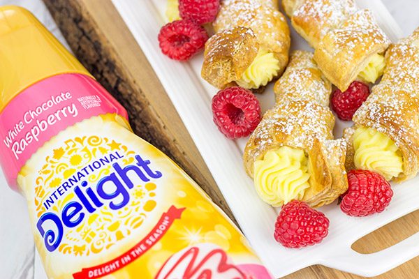 These White Chocolate Raspberry Cream Horns are a fun sweet treat to serve during the holidays!