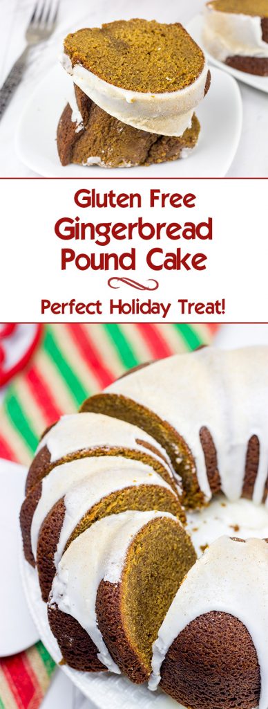 Do you look forward to gingerbread during the holidays as much as I do? If so, then this Gluten Free Gingerbread Pound Cake definitely deserves a spot on your holiday baking agenda!