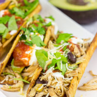 These Slow Cooker Southwestern Chicken Tacos are quick, easy and delicious...the perfect comfort food for a cold winter day!