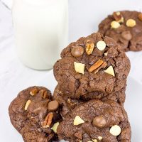 These Triple Chocolate Cookies feature 3 types of chocolate for triple the deliciousness! Enjoy!