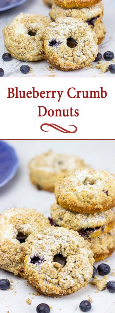 Embrace the crumb! These Blueberry Crumb Donuts will make you cheer for crumbs again!