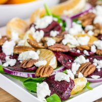 This Mandarin Beet Salad with Poppyseed Dressing makes for an easy and delicious winter lunch!