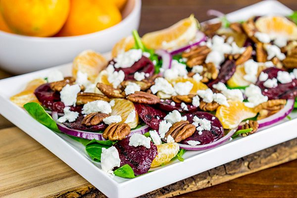 This Mandarin Beet Salad with Poppyseed Dressing makes for an easy and delicious winter lunch!