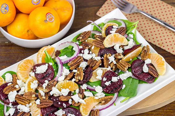This Mandarin Beet Salad with Poppyseed Dressing makes for an easy and delicious winter lunch!