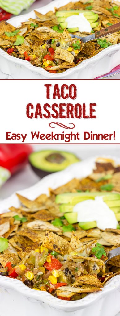 This Taco Casserole recipe is easy and delicious...perfect for weeknight cooking!