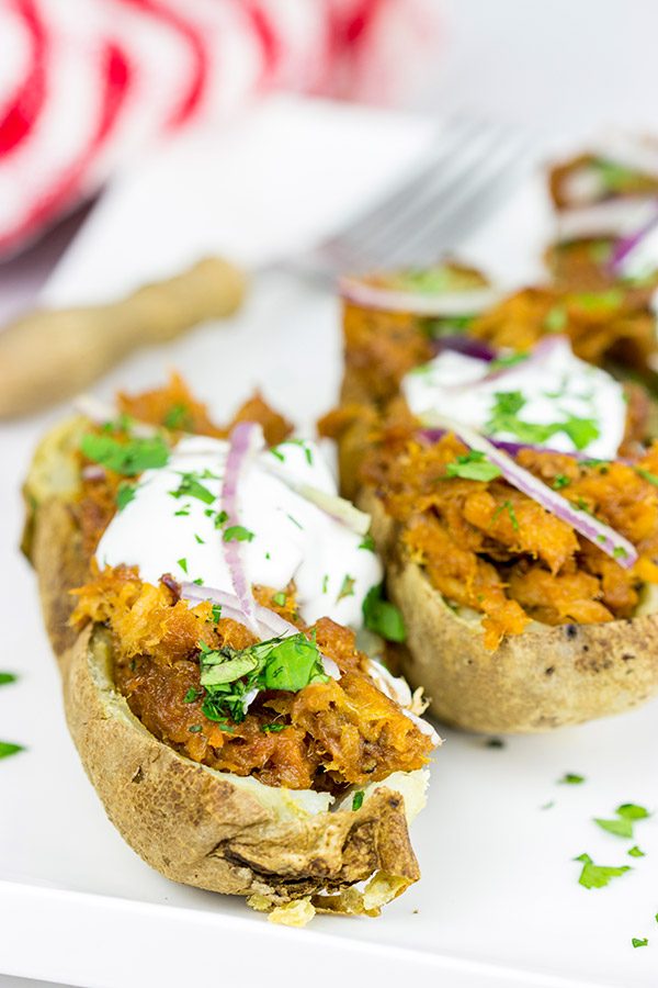 Forget the sandwich! These BBQ Pulled Pork Potato Skins are a tasty way to serve up pulled pork!
