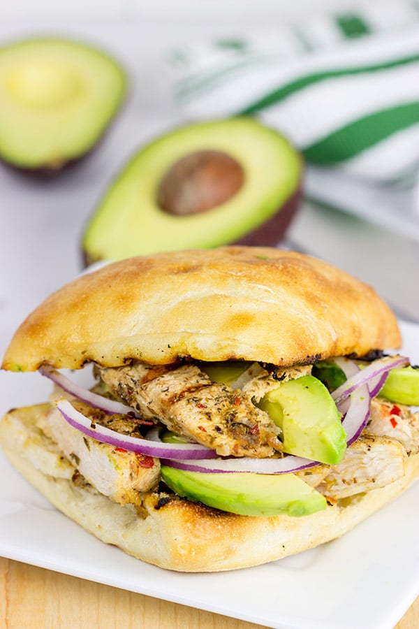 Tired of boring lunches? This Grilled Jerk Chicken Sandwich will you have you wondering if it's time for your lunch break yet!