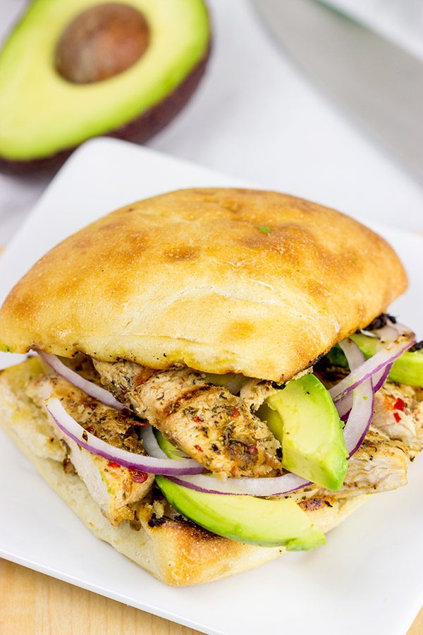 Tired of boring lunches? This Grilled Jerk Chicken Sandwich will you have you wondering if it's time for your lunch break yet!