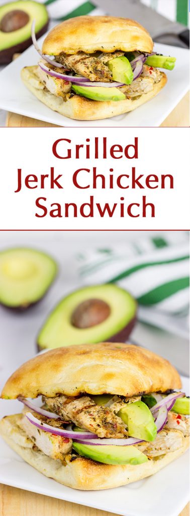 Tired of boring lunches? This Grilled Jerk Chicken Sandwich will you have you wondering if it's time for your lunch break yet!