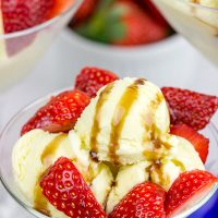 Looking for a unique dessert idea? This Olive Oil Gelato with Balsamic Strawberries will have you asking for seconds...I promise!