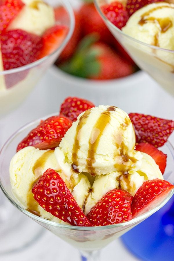 Looking for a unique dessert idea? This Olive Oil Gelato with Balsamic Strawberries will have you asking for seconds...I promise!