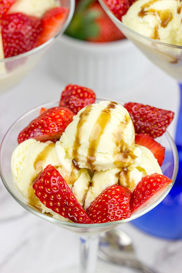 Looking for a unique dessert idea? This Olive Oil Gelato with Balsamic Strawberries will have you asking for seconds...I promise!