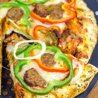 Make pizza night delicious with this Sausage and Peppers Pizza!
