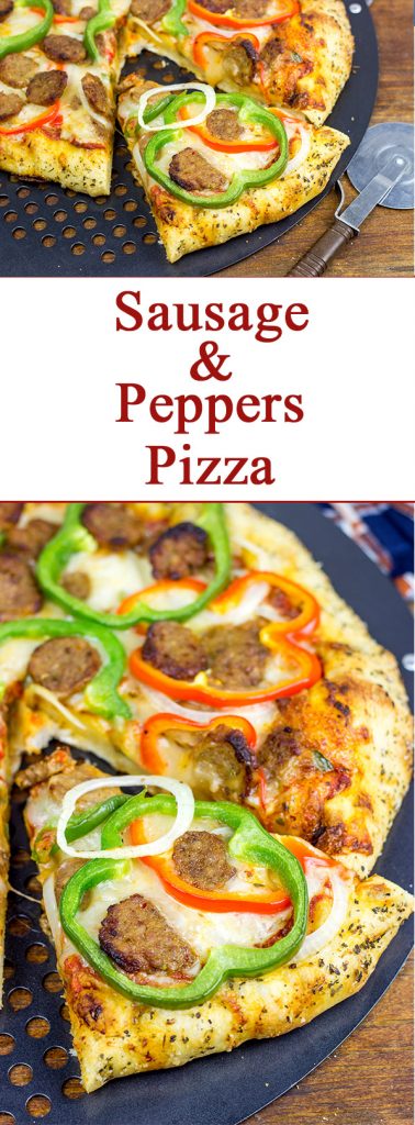 Make pizza night delicious with this Sausage and Peppers Pizza!