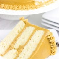 Inspired by an old favorite, this Southern Caramel Cake features a rich, caramel frosting over layers of dense, white cake...and it's delicious!