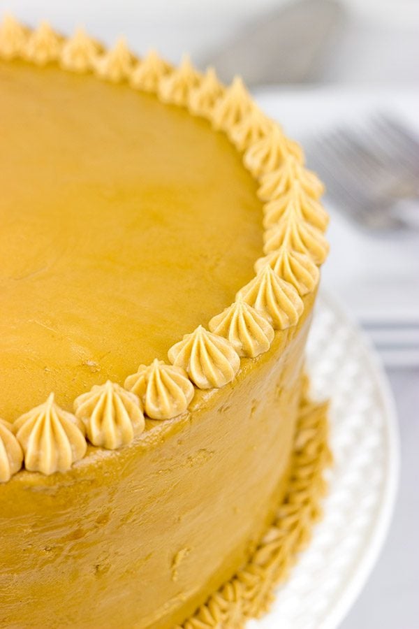 Inspired by an old favorite, this Southern Caramel Cake features a rich, caramel frosting over layers of dense, white cake...and it's delicious!