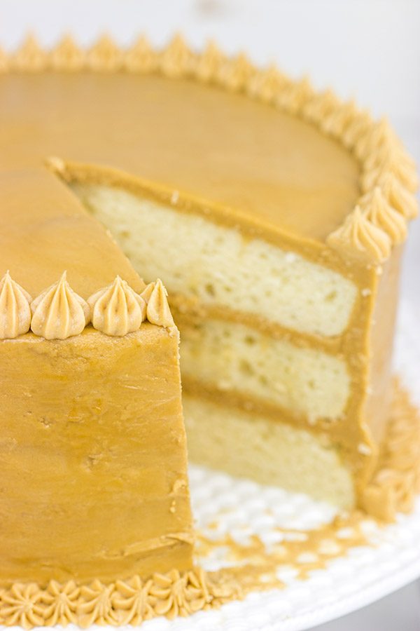 Inspired by an old favorite, this Southern Caramel Cake features a rich, caramel frosting over layers of dense, white cake...and it's delicious!