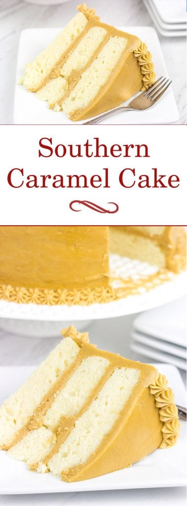 Inspired by an old favorite, this Southern Caramel Cake features a rich, caramel frosting over layers of dense, white cake...and it's delicious!