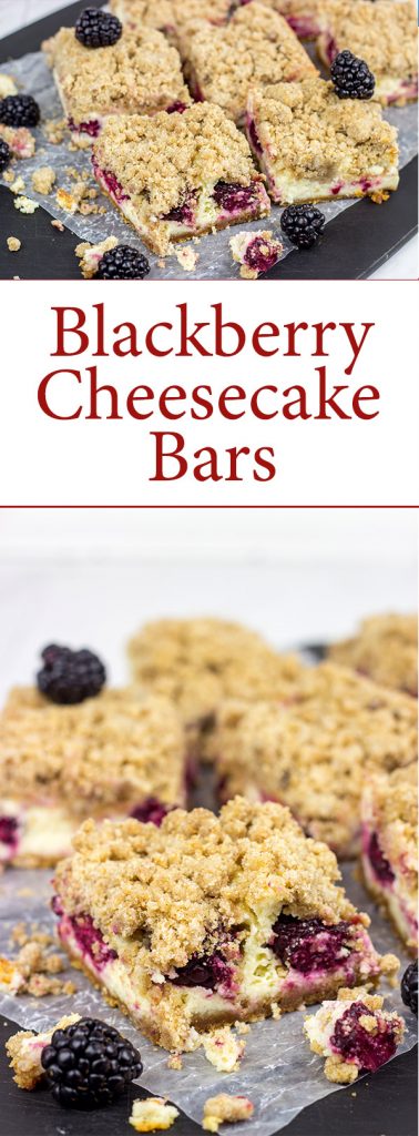 These Blackberry Cheesecake Bars are a new summer favorite dessert in our house!