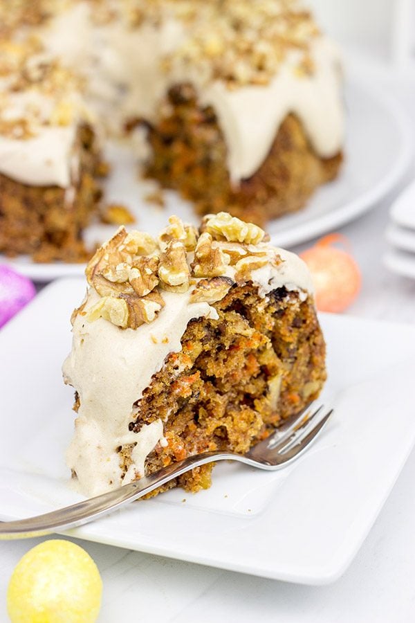 Bring on the Easter egg hunts and Spring baking with this Carrot Cake Bundt Cake!