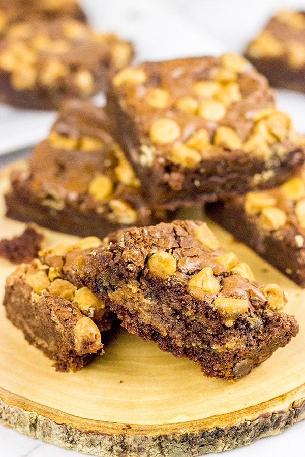 Infused with peanut butter, these Chocolate Peanut Butter Brownies are the perfect sweet treat!
