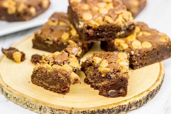 Infused with peanut butter, these Chocolate Peanut Butter Brownies are the perfect sweet treat!