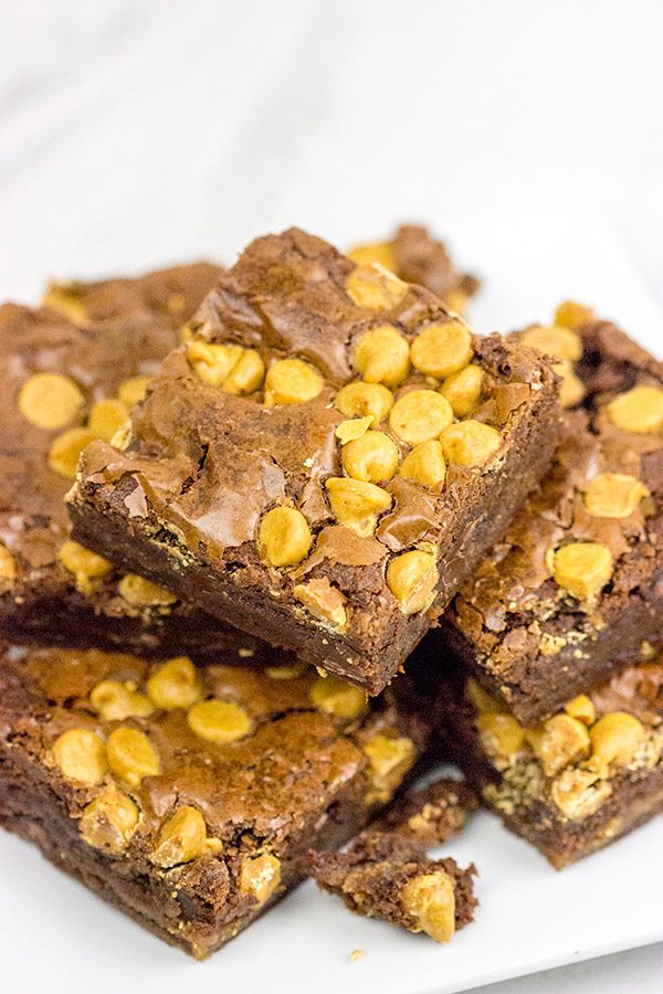 Infused with peanut butter, these Chocolate Peanut Butter Brownies are the perfect sweet treat!