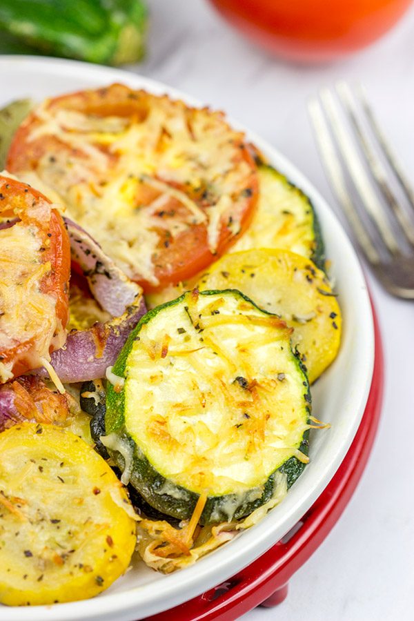 Overrun with fresh zucchini? Then roast up a batch of these Easy Roasted Summer Vegetables!