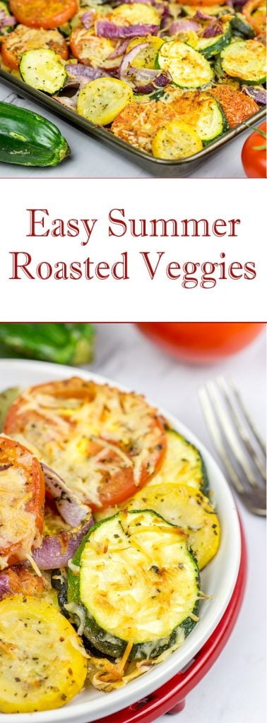 Overrun with fresh zucchini? Then roast up a batch of these Easy Roasted Summer Vegetables!