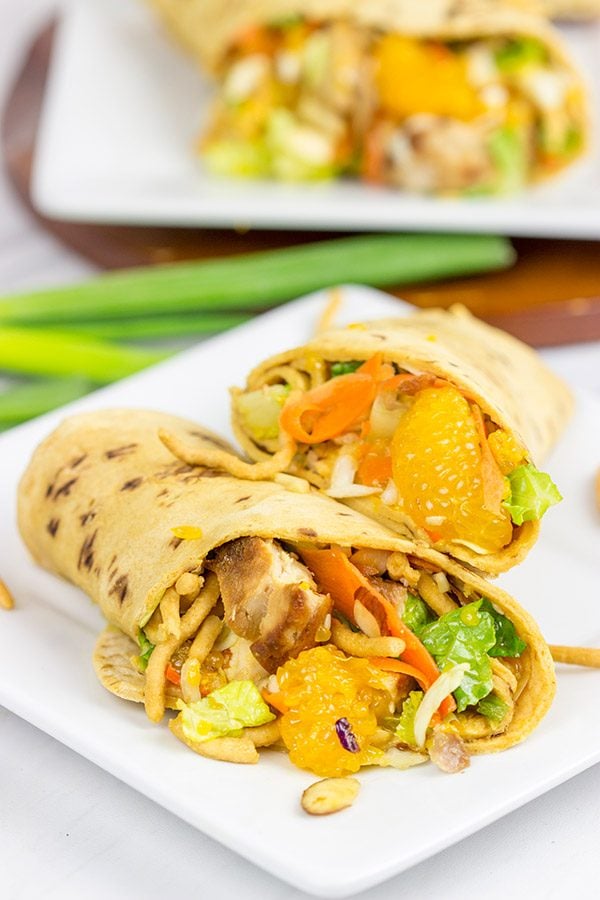 With just a little prep work on Sunday, these Mandarin Chicken Salad Wraps will turn into some tasty weekday lunches!