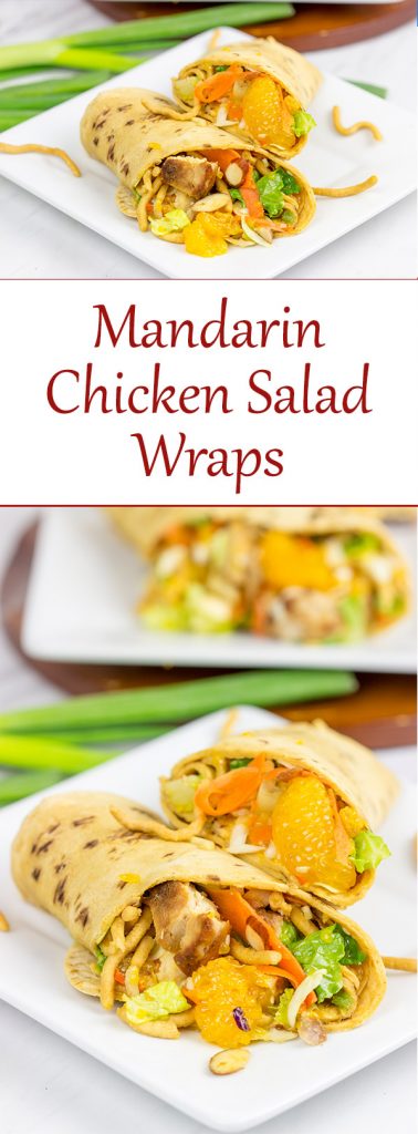 With just a little prep work on Sunday, these Mandarin Chicken Salad Wraps will turn into some tasty weekday lunches!