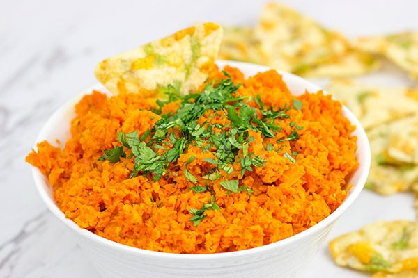 This Mediterranean Carrot Dip is a fun way to eat your daily veggies!