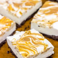 These No Bake Peanut Butter Cheesecake Bars are perfect for summer picnics or backyard gatherings!