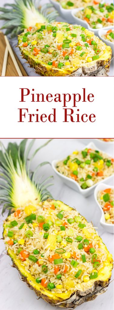 This Pineapple Fried Rice features just a touch of sweetness from the fresh pineapple...and it's seriously tasty!