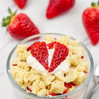 Craving a sweet treat, but don't want to make a whole cake? Go with this gluten-free Strawberry Shortcake for One!