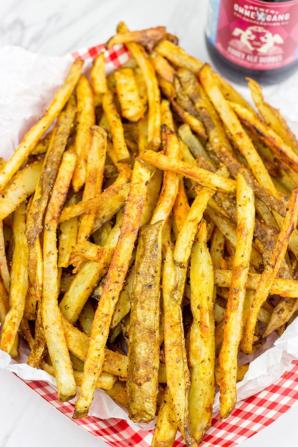 These Baked Seasoned Fries are an excellent side dish for burgers on the grill!