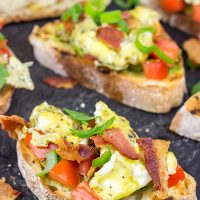 Grab a loaf of crusty bread and whip up this Breakfast Bruschetta for a fun morning meal!