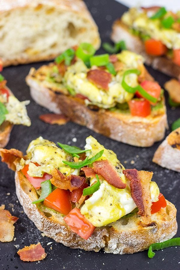 Grab a loaf of crusty bread and whip up this Breakfast Bruschetta for a fun morning meal!