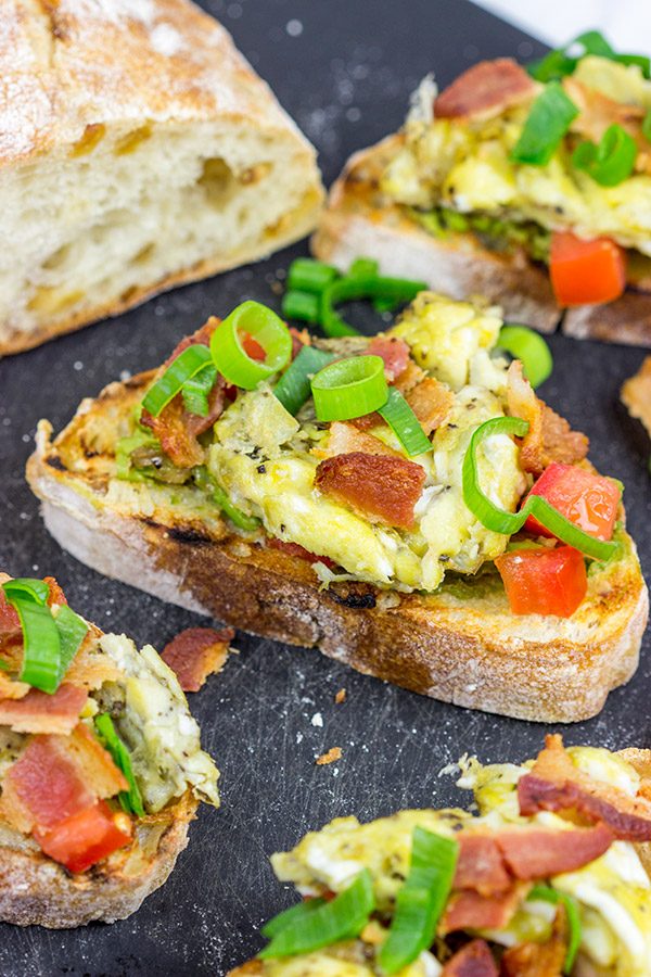 Grab a loaf of crusty bread and whip up this Breakfast Bruschetta for a fun morning meal!