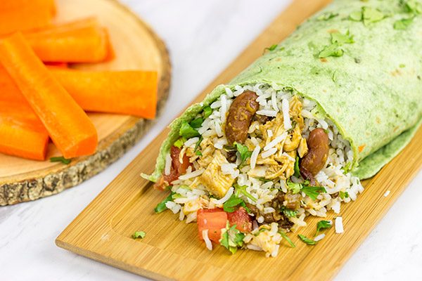These Coconut Rice and Madras Lentils Burritos are easy to make and packed with flavor!