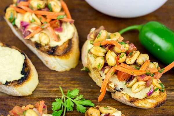 This Masala Hummus Toast is a unique summer appetizer that will have everyone coming back for more!