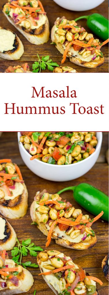 This Masala Hummus Toast is a unique summer appetizer that will have everyone coming back for more!