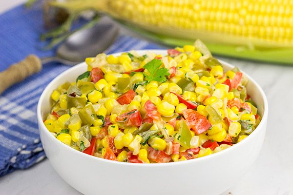 This Mexican Creamed Corn is a fun and easy side dish...perfect for summer evenings on the back porch!