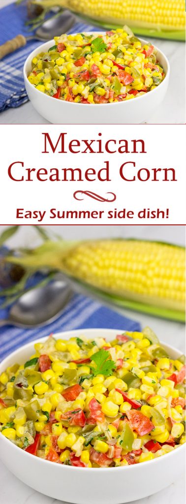 This Mexican Creamed Corn is a fun and easy side dish...perfect for summer evenings on the back porch!