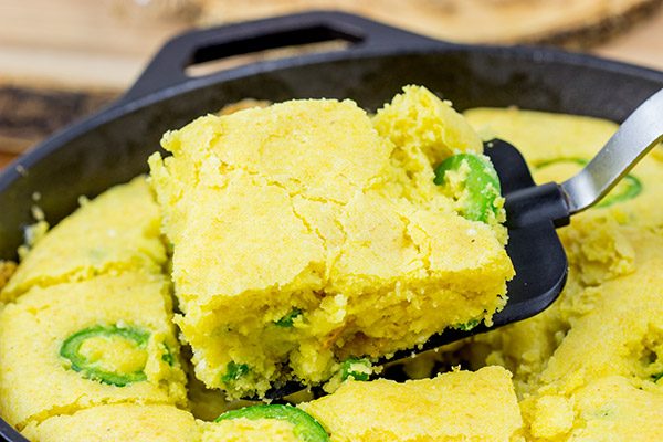 Welcome in the cooler weather with a batch of this Cheese Stuffed Jalapeno Cornbread!