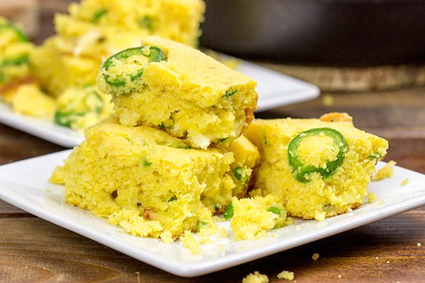 Welcome in the cooler weather with a batch of this Cheese Stuffed Jalapeno Cornbread!